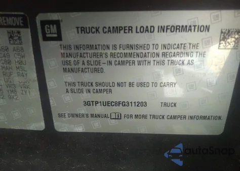 2015 GMC Sierra 1500 Sle z USA, uszkodzony, nr VIN 3GTP1UEC8FG311203